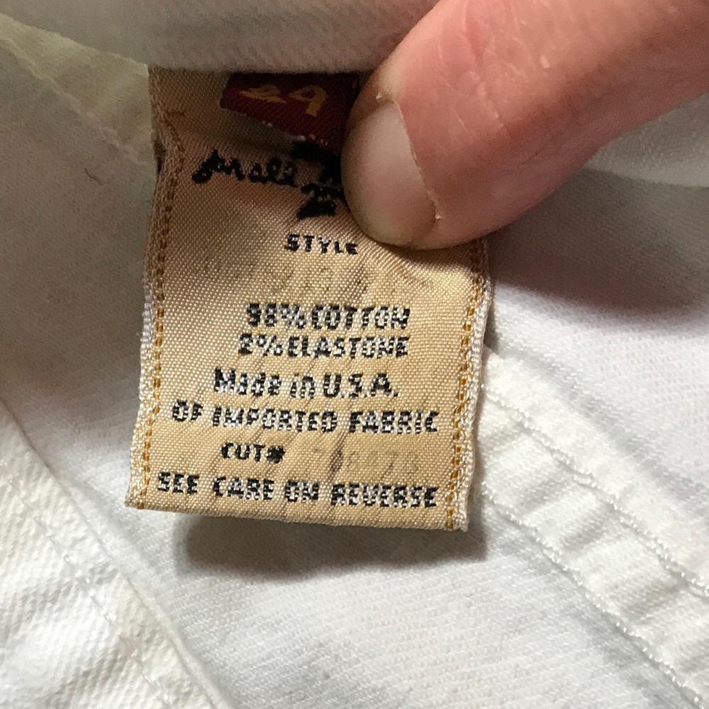 7 4AMK White boot cut jeans, size 29th. - Picture 4 of 4