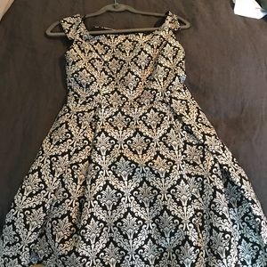 Francesca's black and white dress