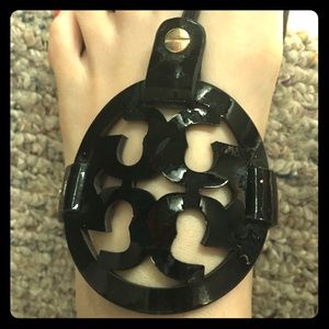 Tory Burch black flip flops sandals