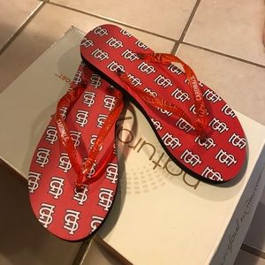 St. Louis Cardinals Flip Flops NWOT