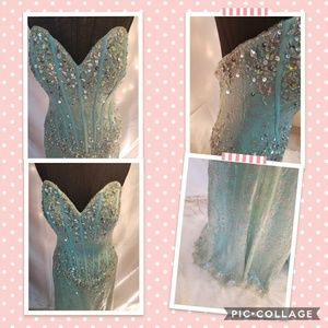 Stunning formal sequin dress with beads.