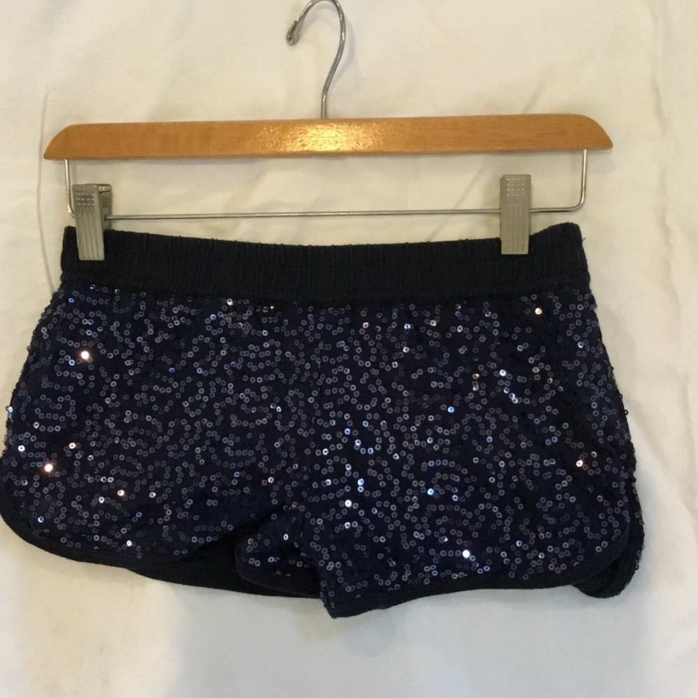 Abercrombie navy sequined shorts
