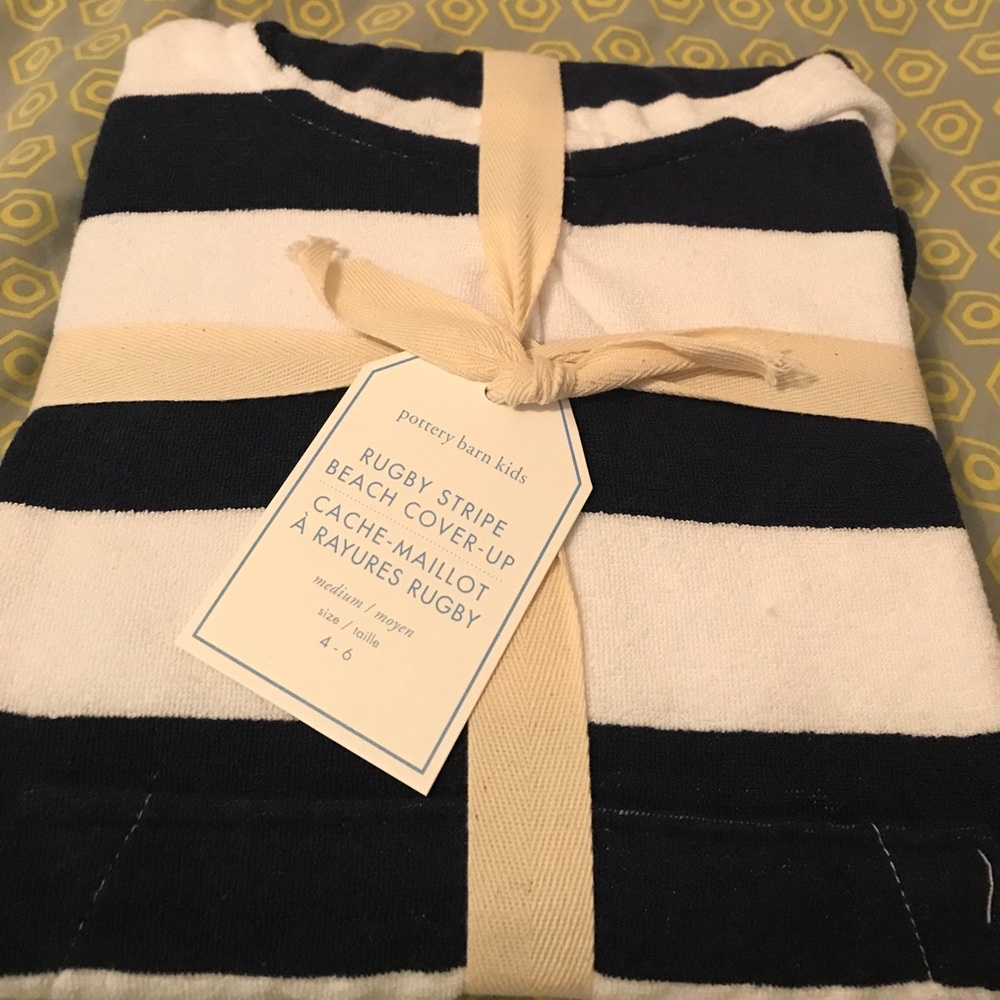 Pottery Barn Kids Rugby Stripe Beach Cover-Up