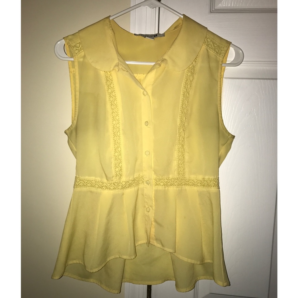 Yellow F21 Sleeveless Blouse