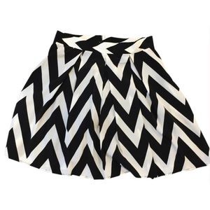 chevron flowy skirt