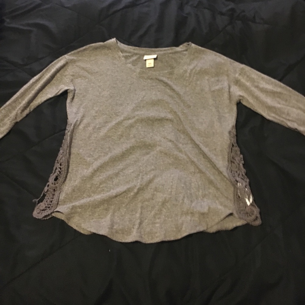 Grey 3/4 sleeve top