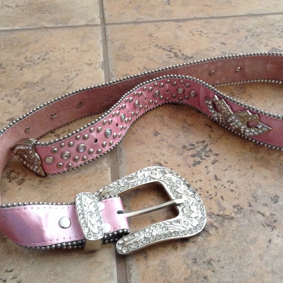 RHINESTONE SKULL BUCKLE BELTS A LOT OF FIVE M/L/Xl - Picture 3 of 6