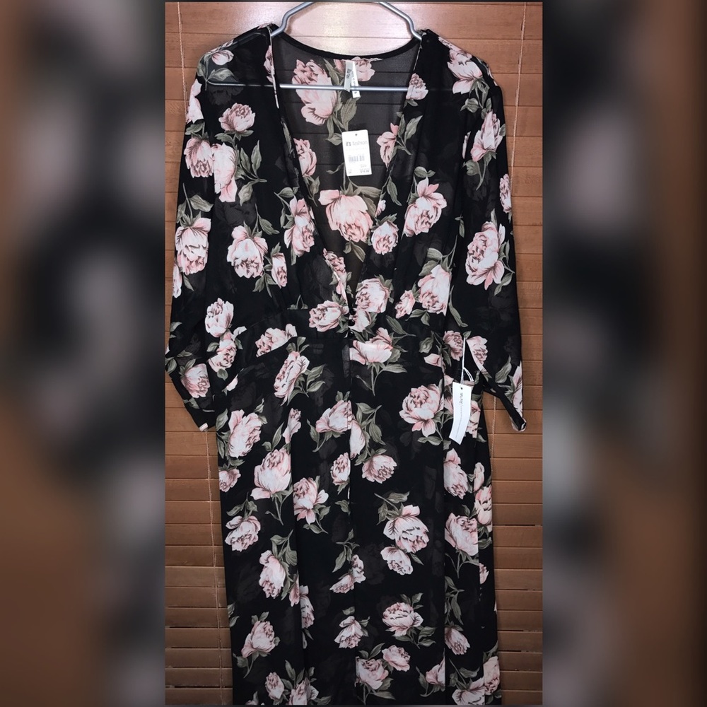 Sheer floral maxi dress
