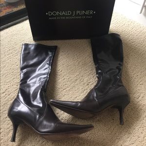 Donald j Pliner- Expresso Napa Stretch boots SEF2