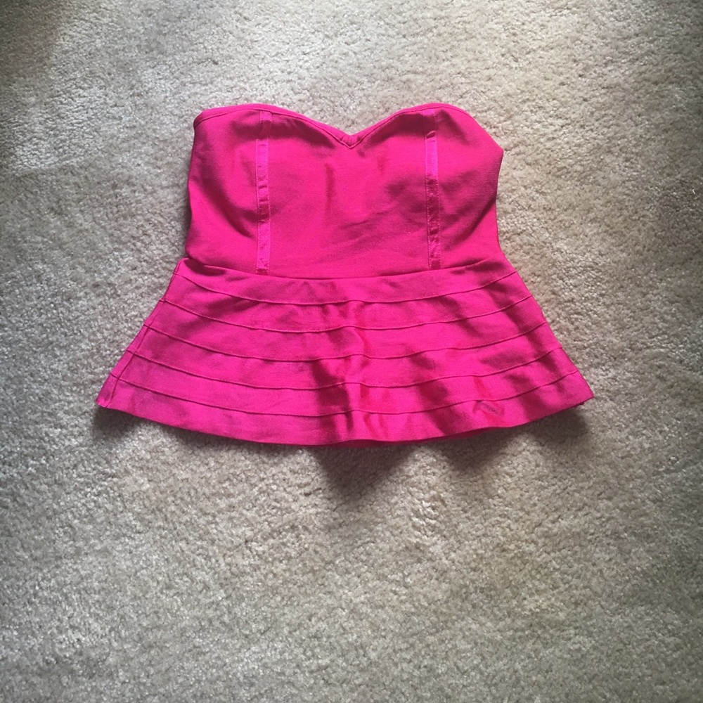 BNWT Hot pink corset style crop top!