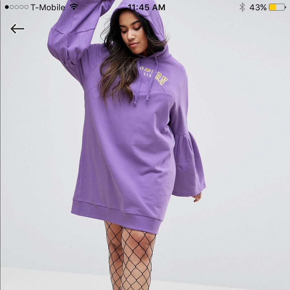 Purple hoody dress