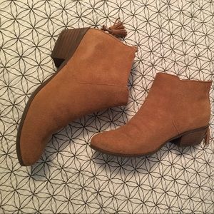 Low Heel Tan Booties