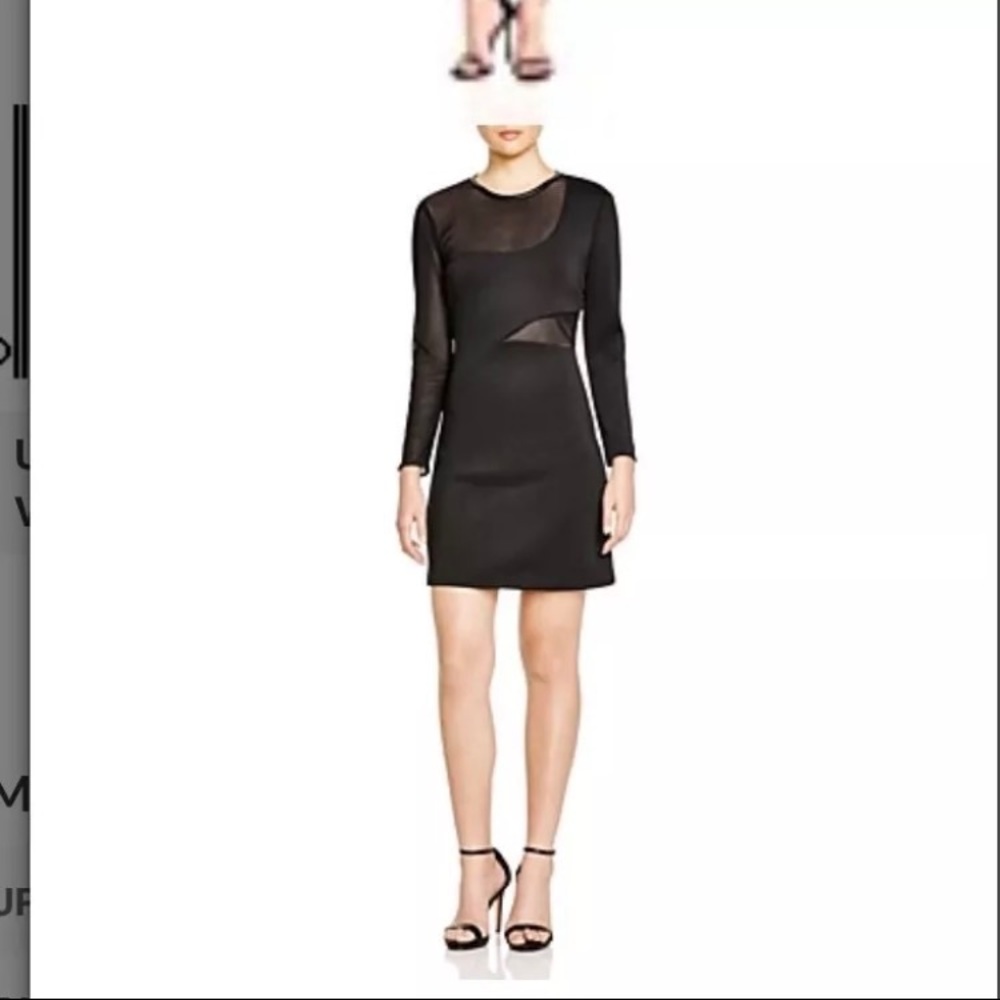 Rebecca Minkoff sheer sleeves dress size 10