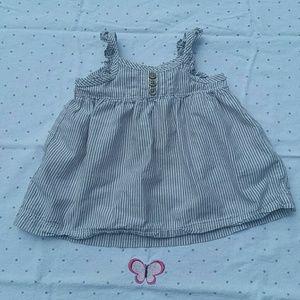 EUC, Carter's Gray & White Strip Dress, 3m