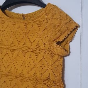 Genuine Kids Oshkosh Orange Yellow Lace Top