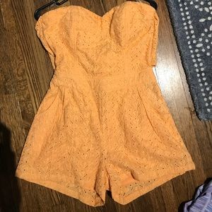 Strapless romper
