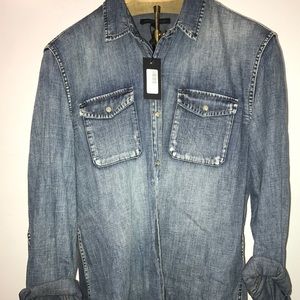 JOHN VARVATOS USA LONG SLEEVE DENIMN SHIRT