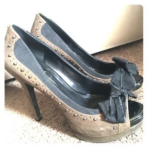 Jessica Simpson peep-toe studded heels