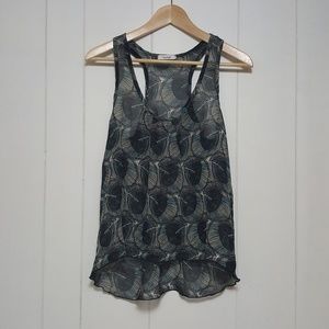 Teenbell Sheer Peacock Feather Tank