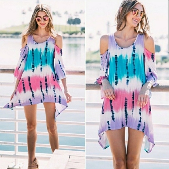 Watercolor Tunic Top/Mini Dress - Picture 2 of 4