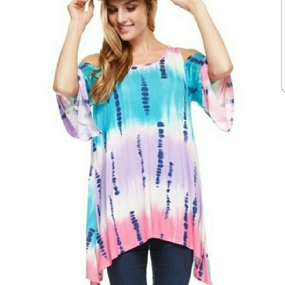 Watercolor Tunic Top/Mini Dress - Picture 3 of 4