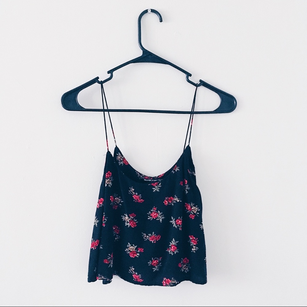 brandy melville rose floral cami top