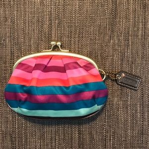 COACH Stripe Coin Purse
