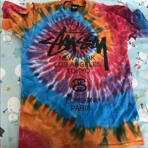 Tie dye stussy shirt