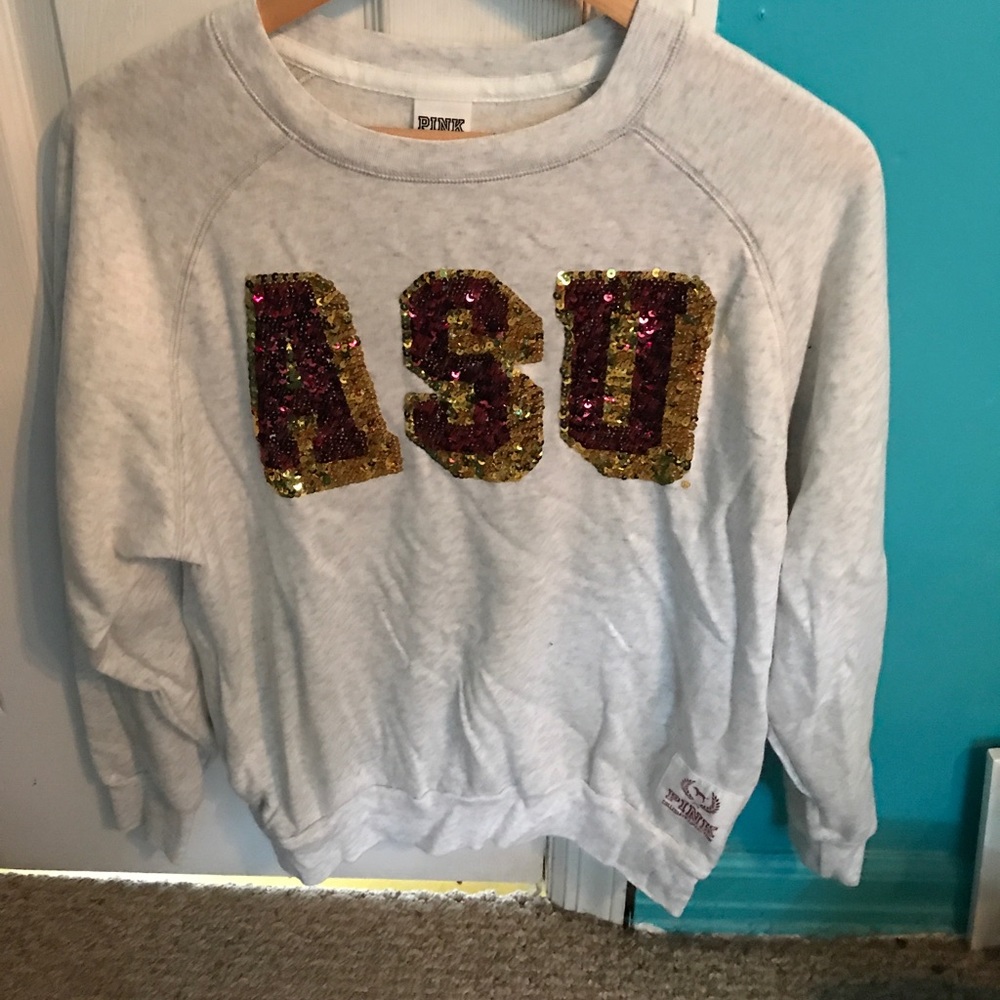 "ASU" Victoria secret pink sweatshirt