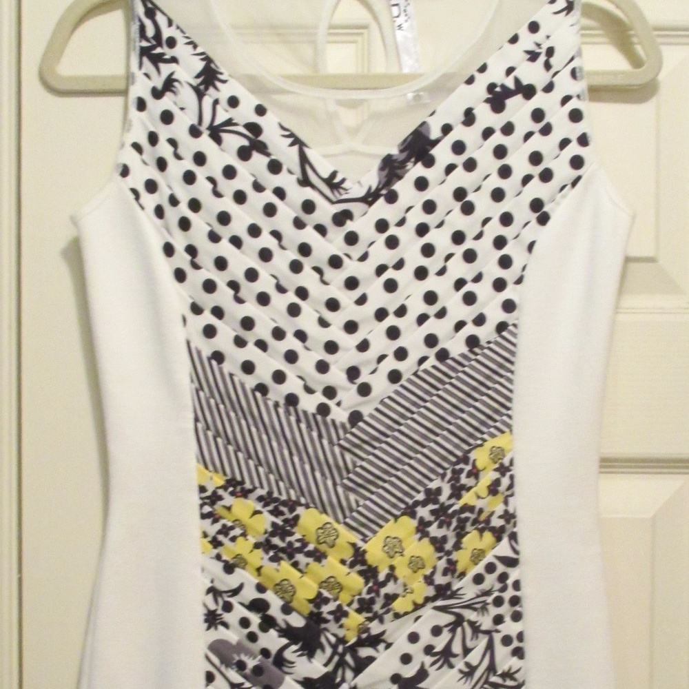 Waggon Paris Dress-French, Off White, Sleeveless