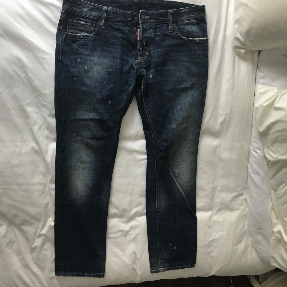 DSQUARED men's medium denim jeans, size 36