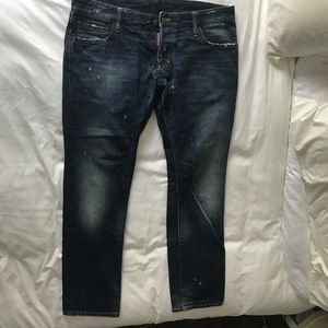 DSQUARED men's medium denim jeans, size 36