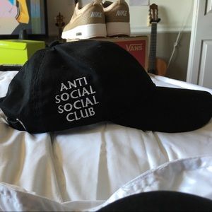 "anti social social club" black hat