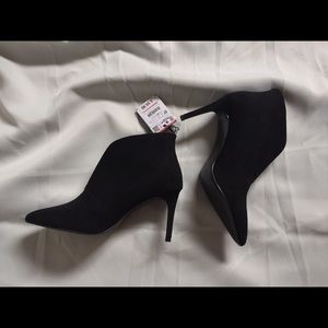 Black bootie heels