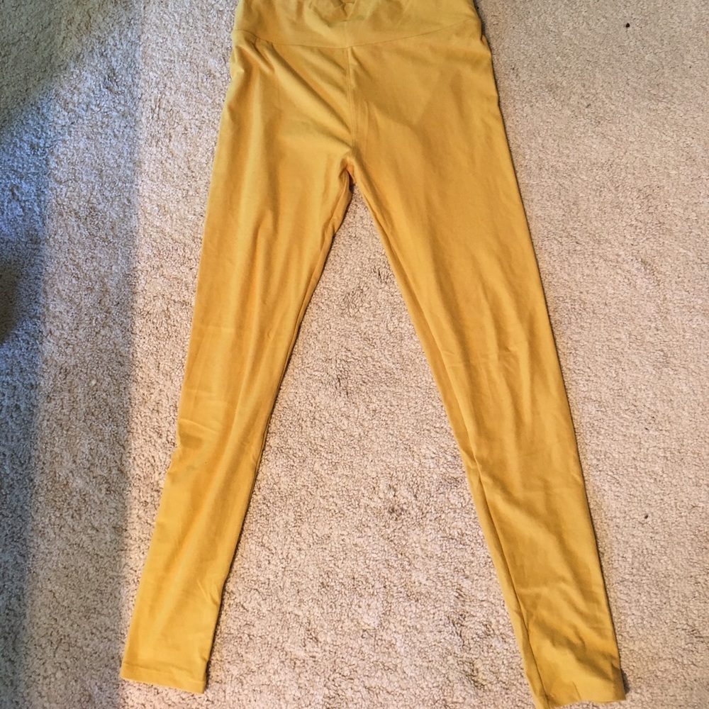 Yellow LuLaRoe OS leggings