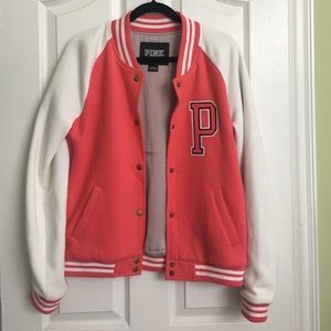 Victoria's Secret Pink Varsity Jacket Pink