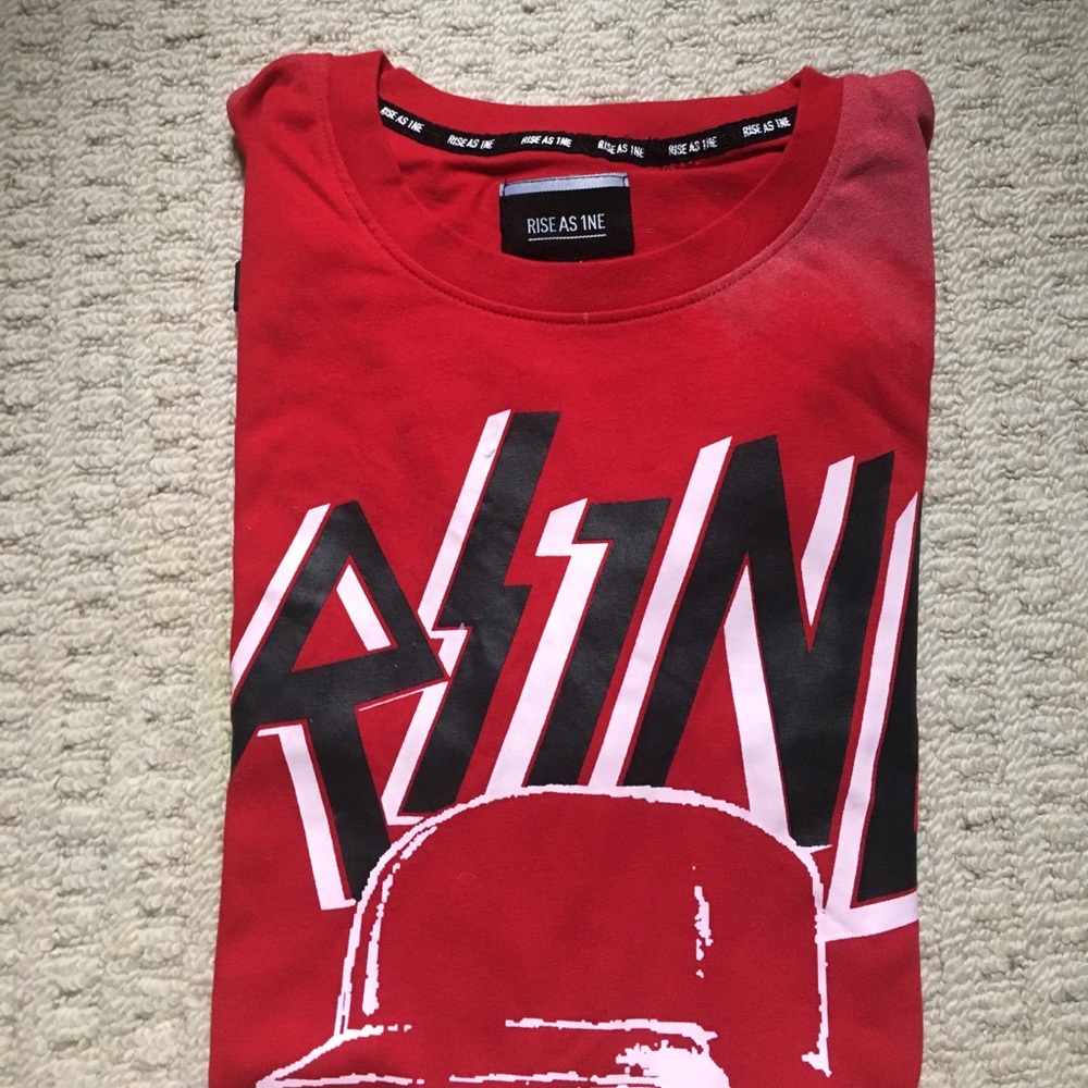 RISE AS 1NE red skull t-shirt