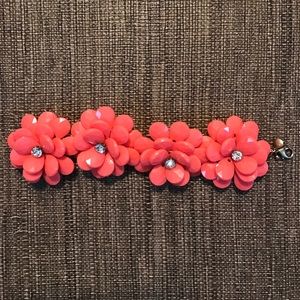 J•Crew Coral Flower Bracelet