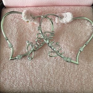 Juicy Couture Heart shaped Hoop earrings