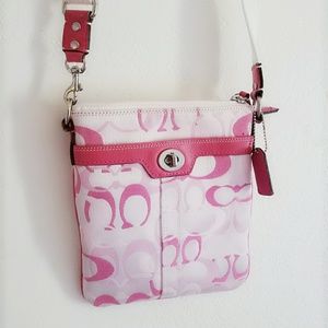 Coach pink cross body bag