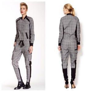 L.A.M.B Plaid Long Sleeve Jumpsuit