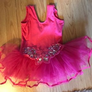 Pink butterfly dance outfit