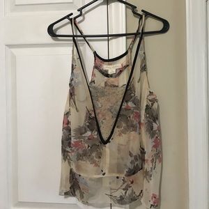 Floral sheer tank