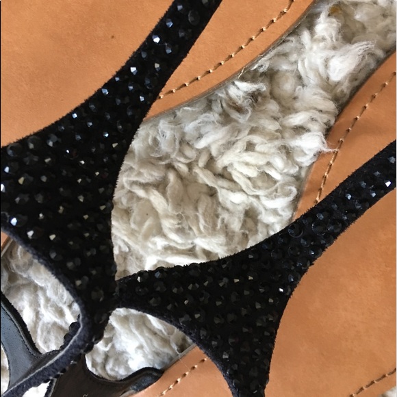 ZigiSoho Black Sequin Gladiator Sandals - Picture 2 of 3