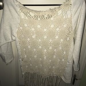 Staring at Stars Crochet-back Crewneck