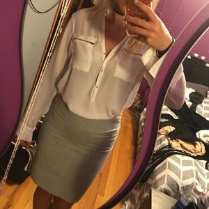 EXPRESS White Portofino Shirt