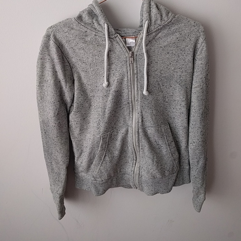 Heather Grey Zip Up Hoodie