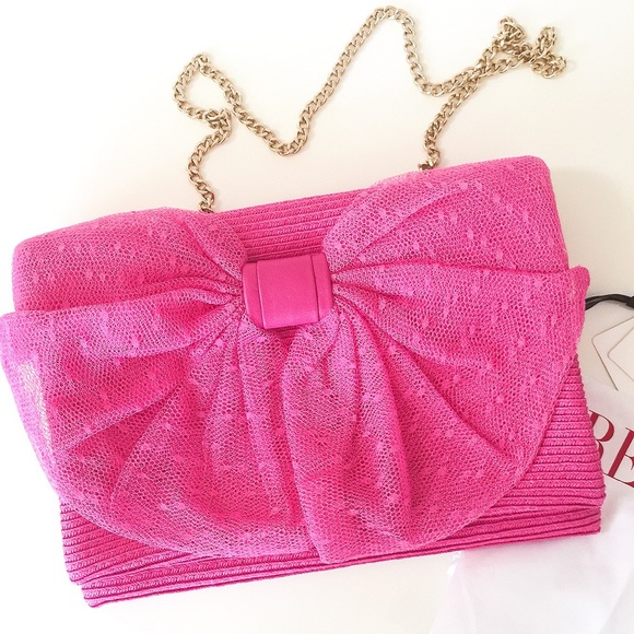 NWT Red Valentino small straw pink Crossbody bag - Picture 2 of 8