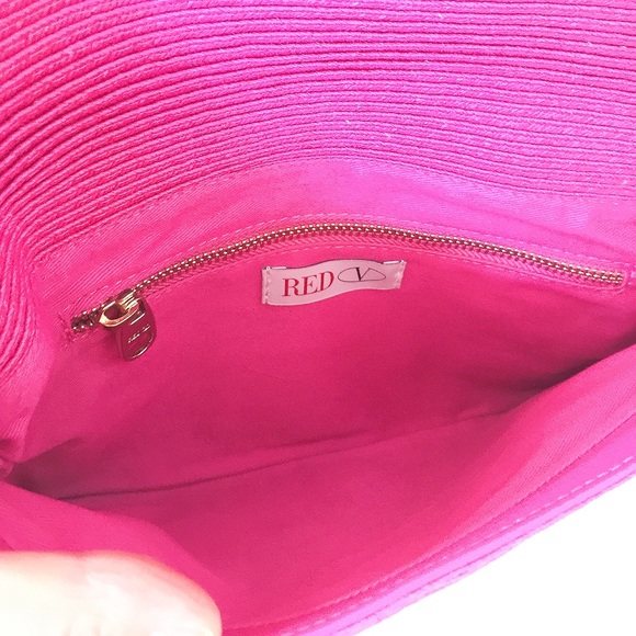 NWT Red Valentino small straw pink Crossbody bag - Picture 4 of 8