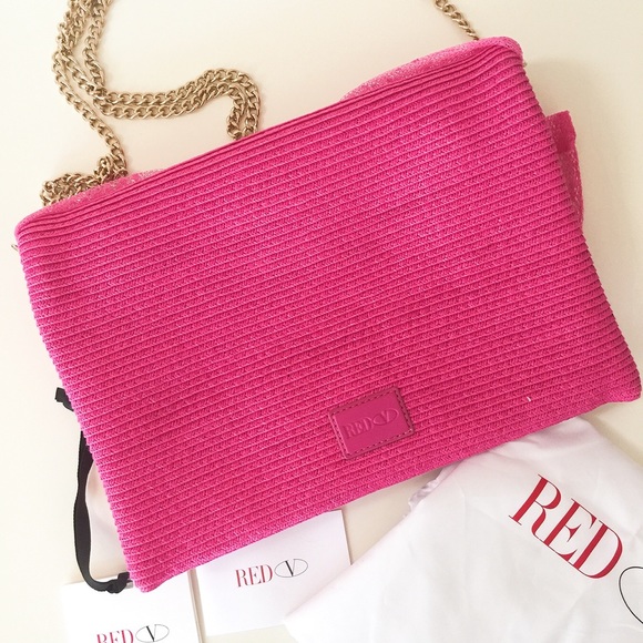 NWT Red Valentino small straw pink Crossbody bag - Picture 5 of 8